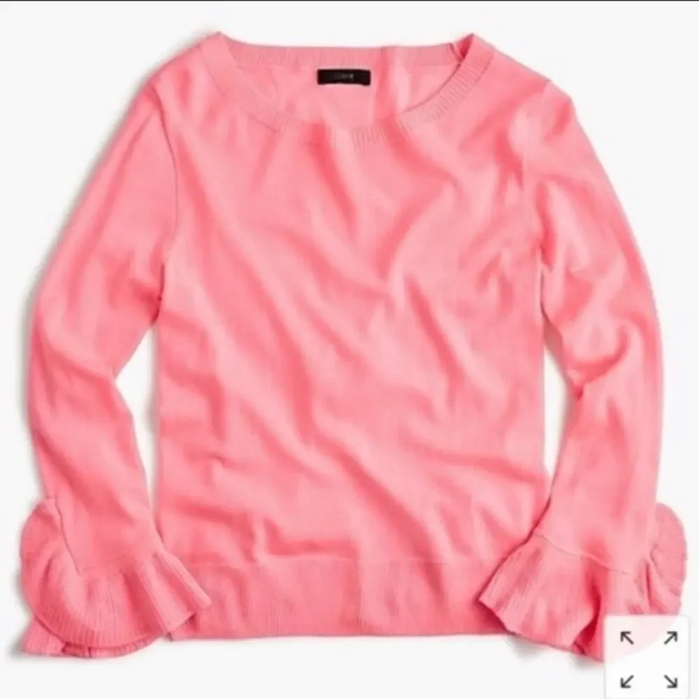 J. Crew merino wool with ruffle sleeve sweater